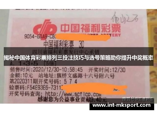 揭秘中国体育彩票排列三投注技巧与选号策略助你提升中奖概率 揭秘中国体育彩票排列三投注技巧与选号策略助你提升中奖概率